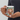 Personalized gingerbread man photo mug shown from both sides — left and right