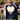 Custom photo star map print, a heart-shaped night sky with your photo set in a second heart, unframed, dark background — personalized night sky charted by date and location — a romantic gift for the night you met
