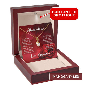 alluring beauty necklace gift for her personalized gift with message card jewelry gift box romantic keepsake