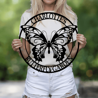 Personalized Butterfly Metal Sign