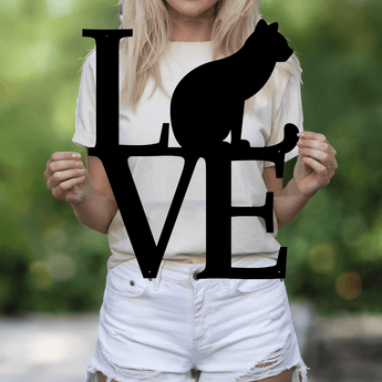 cat and word love personalized gift with message card jewelry gift box romantic keepsake