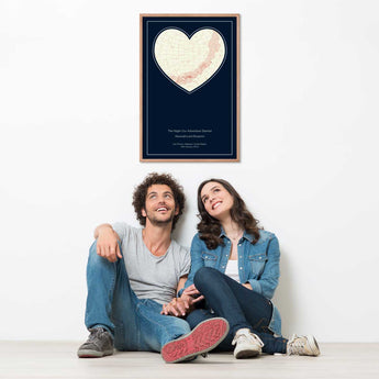Eternal Midnight Star Map – framed fine art star map print | personalized anniversary gift