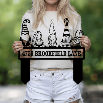 Personalized Gnome Address Garden Stake