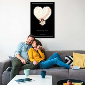 Infinite Night Star Map with Photo – custom night sky print featuring your photo