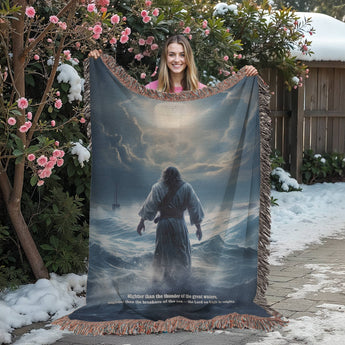Personalized christian woven blanket – keepsake gift for birthdays and Christmas