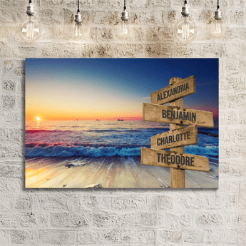 family signpost canvas personalized gift with message card jewelry gift box romantic keepsake