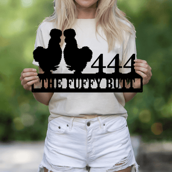 Personalized Silkie Chicken Coop Metal Sign