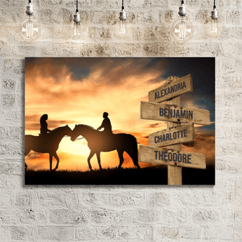 couple signpost canvas personalized gift with message card jewelry gift box romantic keepsake