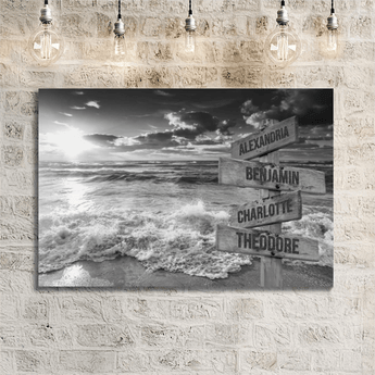 family signpost canvas personalized gift with message card jewelry gift box romantic keepsake