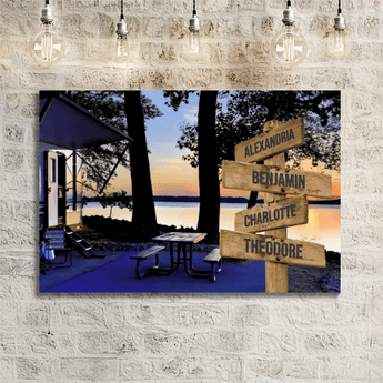 family signpost canvas personalized gift with message card jewelry gift box romantic keepsake