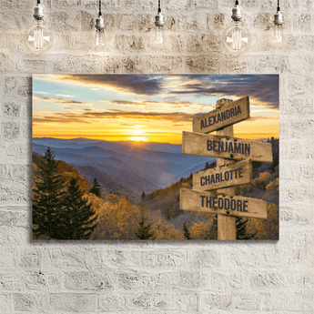 family signpost canvas personalized gift with message card jewelry gift box romantic keepsake
