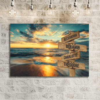 family signpost canvas personalized gift with message card jewelry gift box romantic keepsake