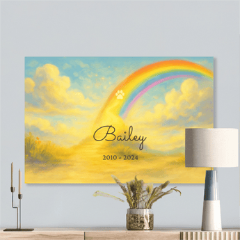 pet memorial canvas personalized gift with message card jewelry gift box romantic keepsake