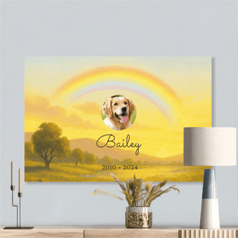 pet memorial canvas personalized gift with message card jewelry gift box romantic keepsake