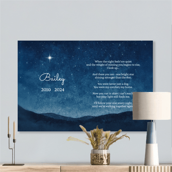pet memorial canvas personalized gift with message card jewelry gift box romantic keepsake