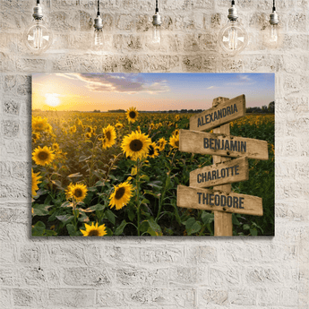family signpost canvas personalized gift with message card jewelry gift box romantic keepsake