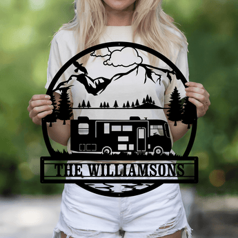 Personalized RV Camping Name Metal Sign