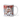 Personalized snowman Christmas photo-face mug beside a decorated tree