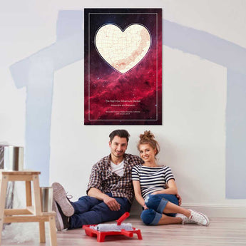 Stardust Passion Star Map – personalized night sky print | custom anniversary gift