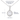 Detailed size chart of white gold round pendant necklace with 8mm cushion-cut cubic zirconia and adjustable 16–18" box chain - ideal gift for wife or loved one