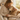 Woman sitting on a couch with a golden retriever dog, both appearing content.