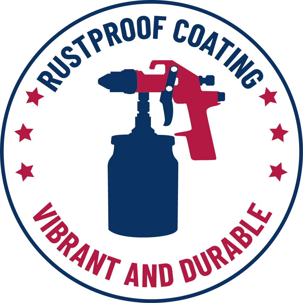 rustproof coating badge vibrant and durable red blue spray gun icon