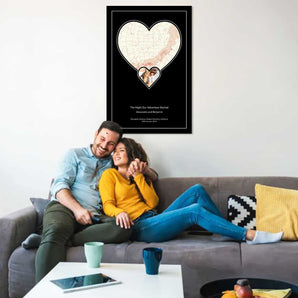 Infinite Night Star Map with Photo – custom night sky print featuring your photo