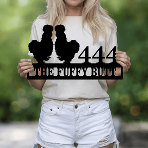 Personalized Silkie Chicken Coop Metal Sign