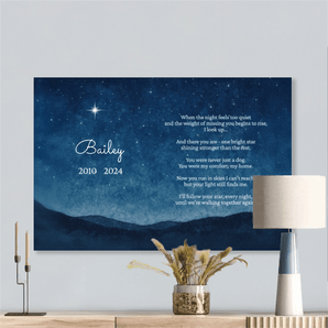 pet memorial canvas personalized gift with message card jewelry gift box romantic keepsake