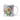 Personalized pet elf photo mug showing a pet's real face in a green cartoon elf hood with a jingle-bell hat.