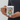 Hand holding a personalized pet elf Christmas mug so the pet's face design faces out.