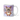 Personalized pet reindeer photo mug showing a pet's real face in a cartoon reindeer onesie with lit antlers and a candy-cane bow.