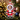 Personalized Santa photo ornament die-cut to the Santa shape in clear acrylic — a real face on a cute cartoon Santa body, on a red ribbon