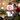 Personalized snowman photo ornament die-cut to the snowman shape in clear acrylic — a real face on a cute cartoon snowman body, on a red ribbon